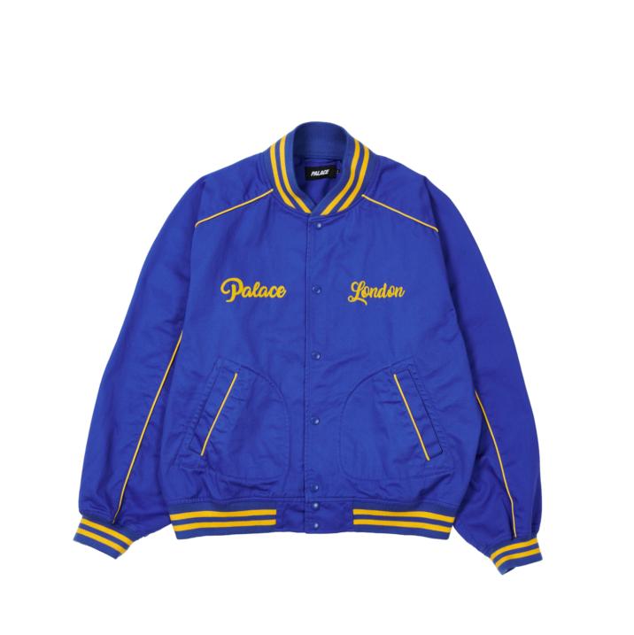 CHAIN STITCH BOMBER JACKET BLUE one color