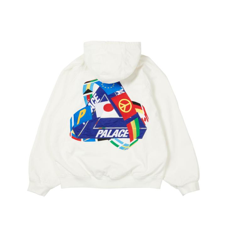 TRI-FLAG HOODED JACKET WHITE one color