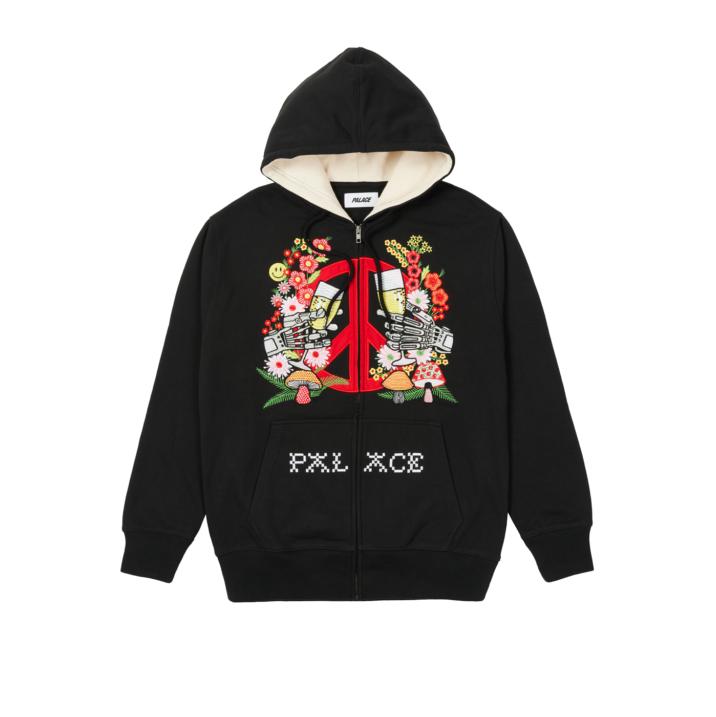 Thumbnail HIPPY SALUTE ZIP HOOD BLACK one color