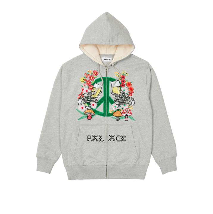 Thumbnail HIPPY SALUTE ZIP HOOD GREY MARL one color