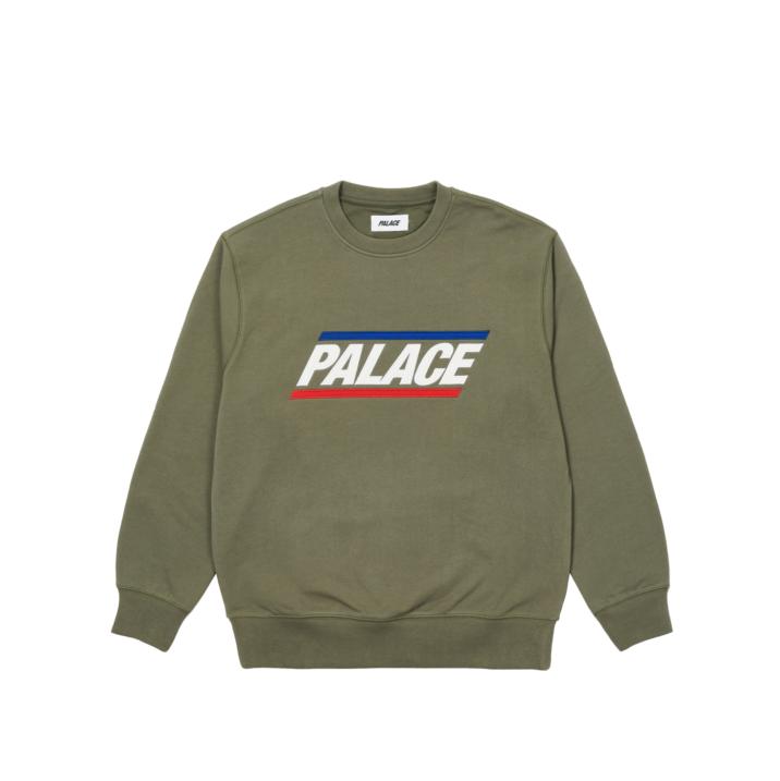 Thumbnail BASICS LOGO CREW OLIVE one color