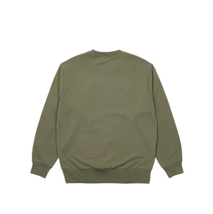Thumbnail BASICS LOGO CREW OLIVE one color