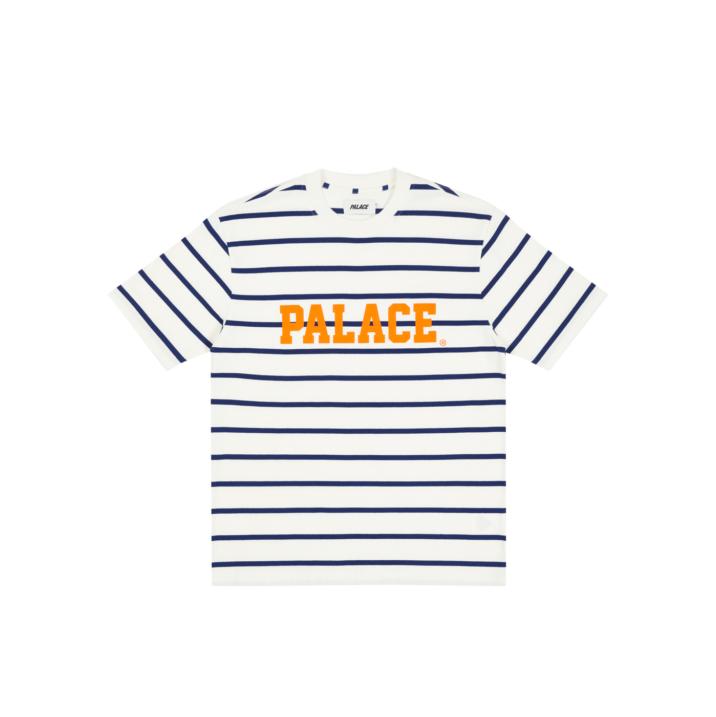 Thumbnail HEALTHILY STRIPE T-SHIRT WHITE / BLUE one color