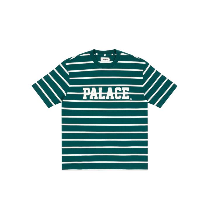 Thumbnail HEALTHILY STRIPE T-SHIRT GREEN / WHITE one color