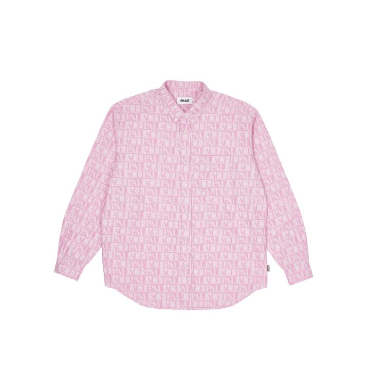 DOMINO PRINT OXFORD SHIRT PINK one color