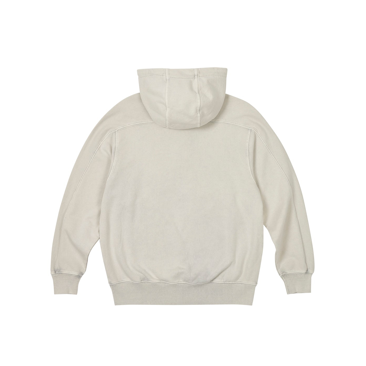 Thumbnail WASHED TERRY 1/4 PLACKET HOOD SMOKE GREY one color