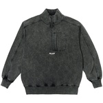 Thumbnail WASHED TERRY 1/2 ZIP FUNNEL BLACK one color