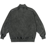 Thumbnail WASHED TERRY 1/2 ZIP FUNNEL BLACK one color