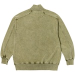 Thumbnail WASHED TERRY 1/2 ZIP FUNNEL THE DEEP GREEN one color