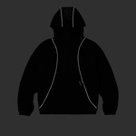 Thumbnail FONT ZIP SHELL JACKET BLACK / BLACK one color