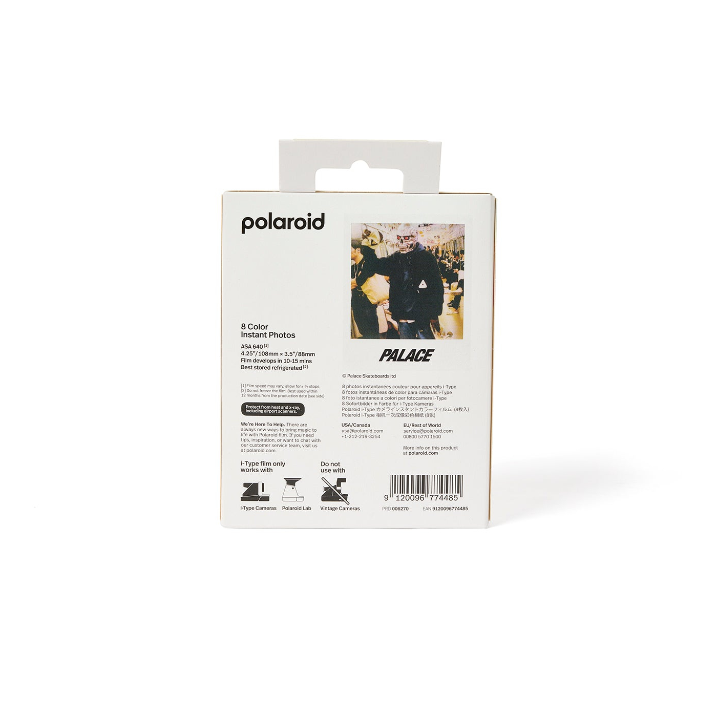 Thumbnail PALACE POLAROID COLOR I-TYPE FILM WHITE one color