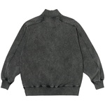 Thumbnail WASHED TERRY 1/2 ZIP FUNNEL BLACK one color