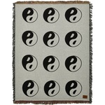 Thumbnail YIN YANG TAPESTRY BLANKET WHITE / BLACK one color