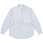 Thumbnail CROCHET PATCHWORK SHIRT BLUE one color