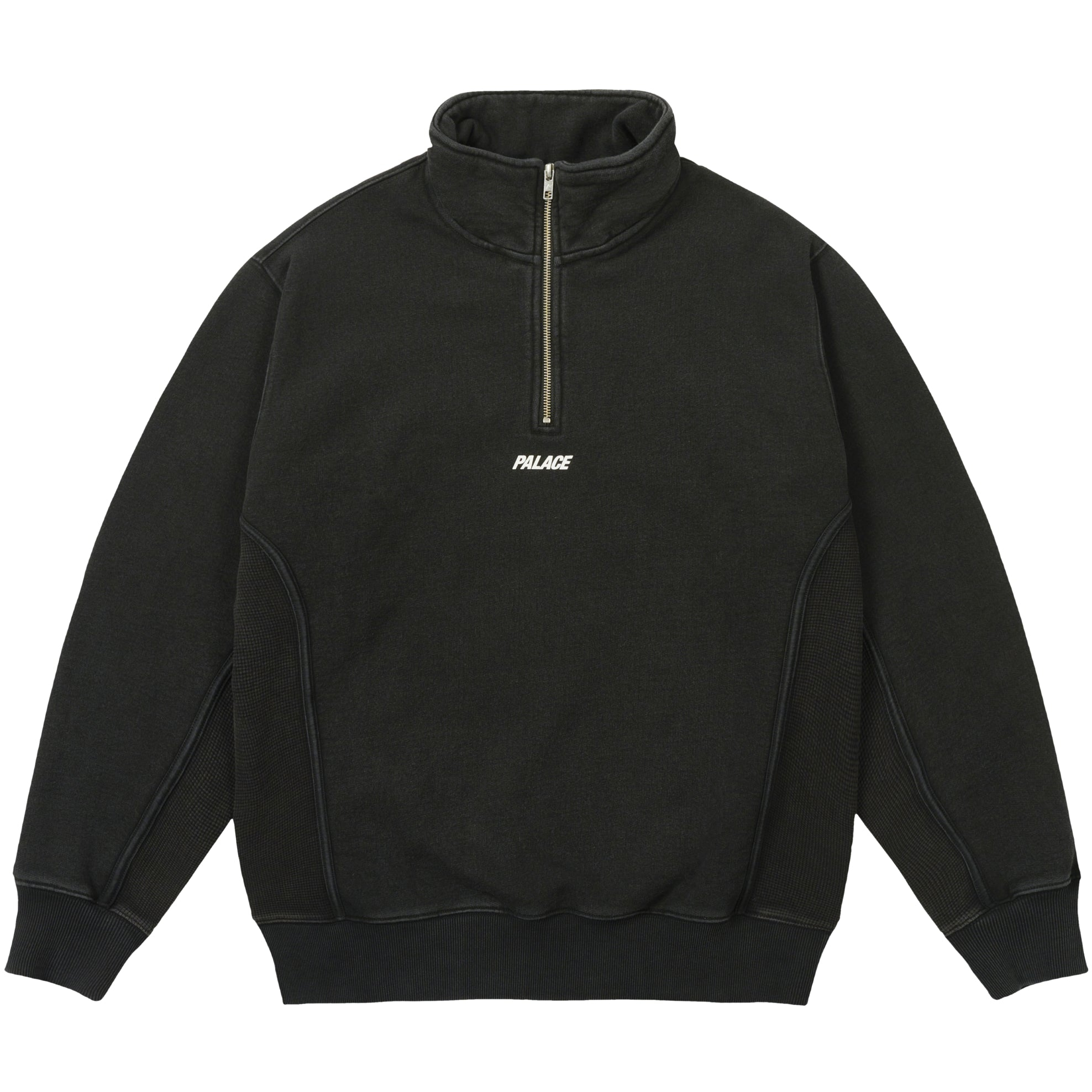 Thumbnail 1/4 ZIP WASH OUT FUNNEL BLACK one color