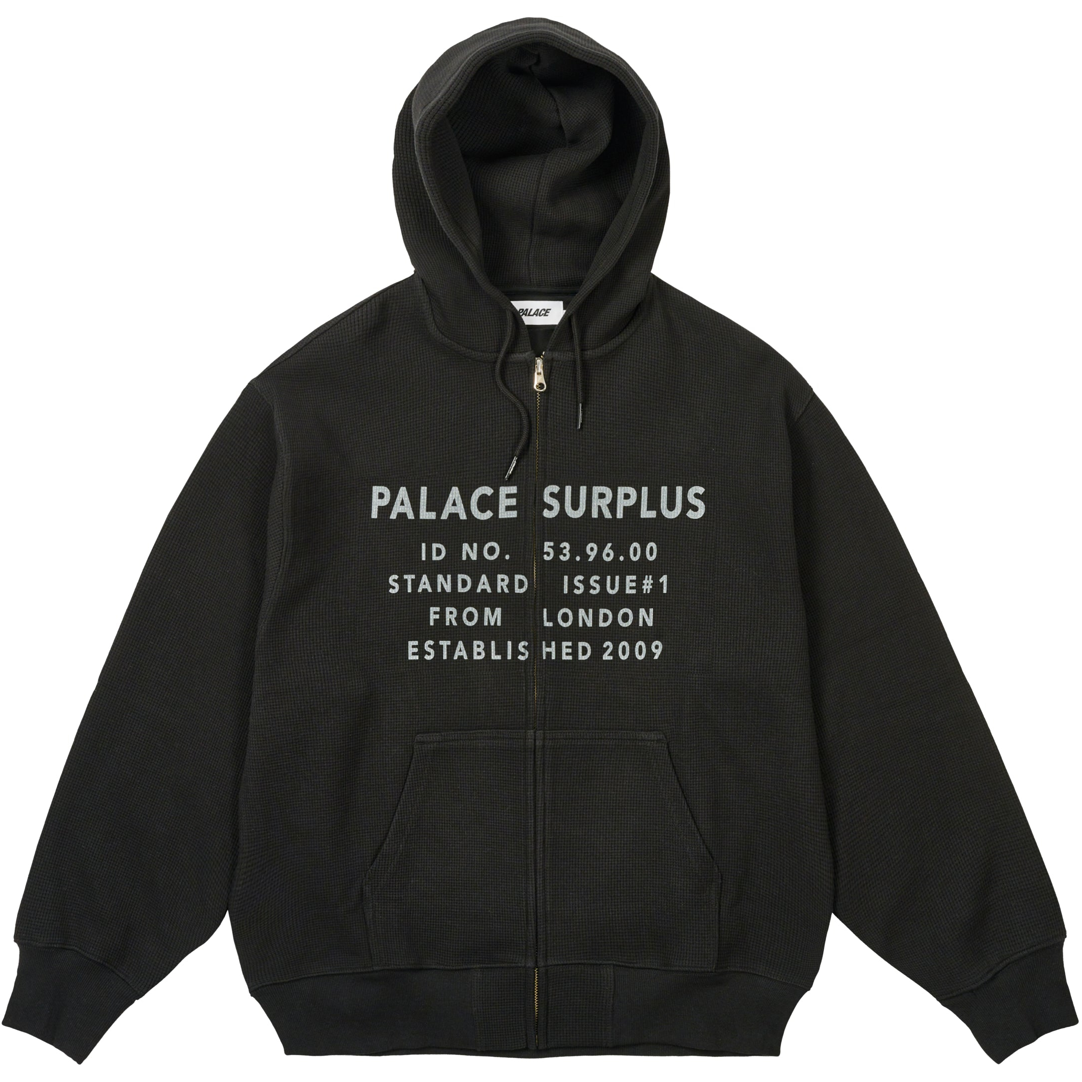 Thumbnail STAMP WAFFLE ZIP HOOD BLACK one color