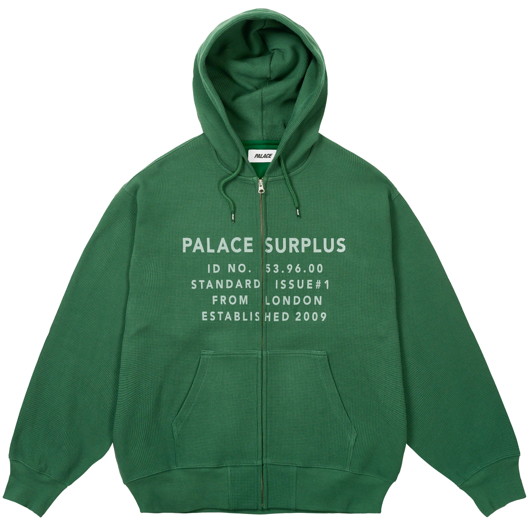 Thumbnail STAMP WAFFLE ZIP HOOD RACEY GREEN one color