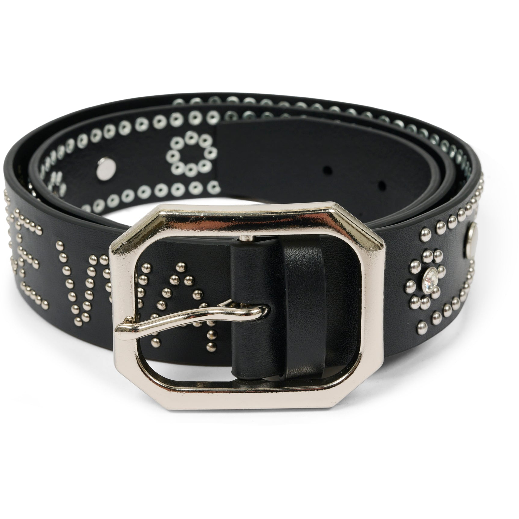 Thumbnail WAIST MAN STUDDED BELT BLACK / SILVER one color