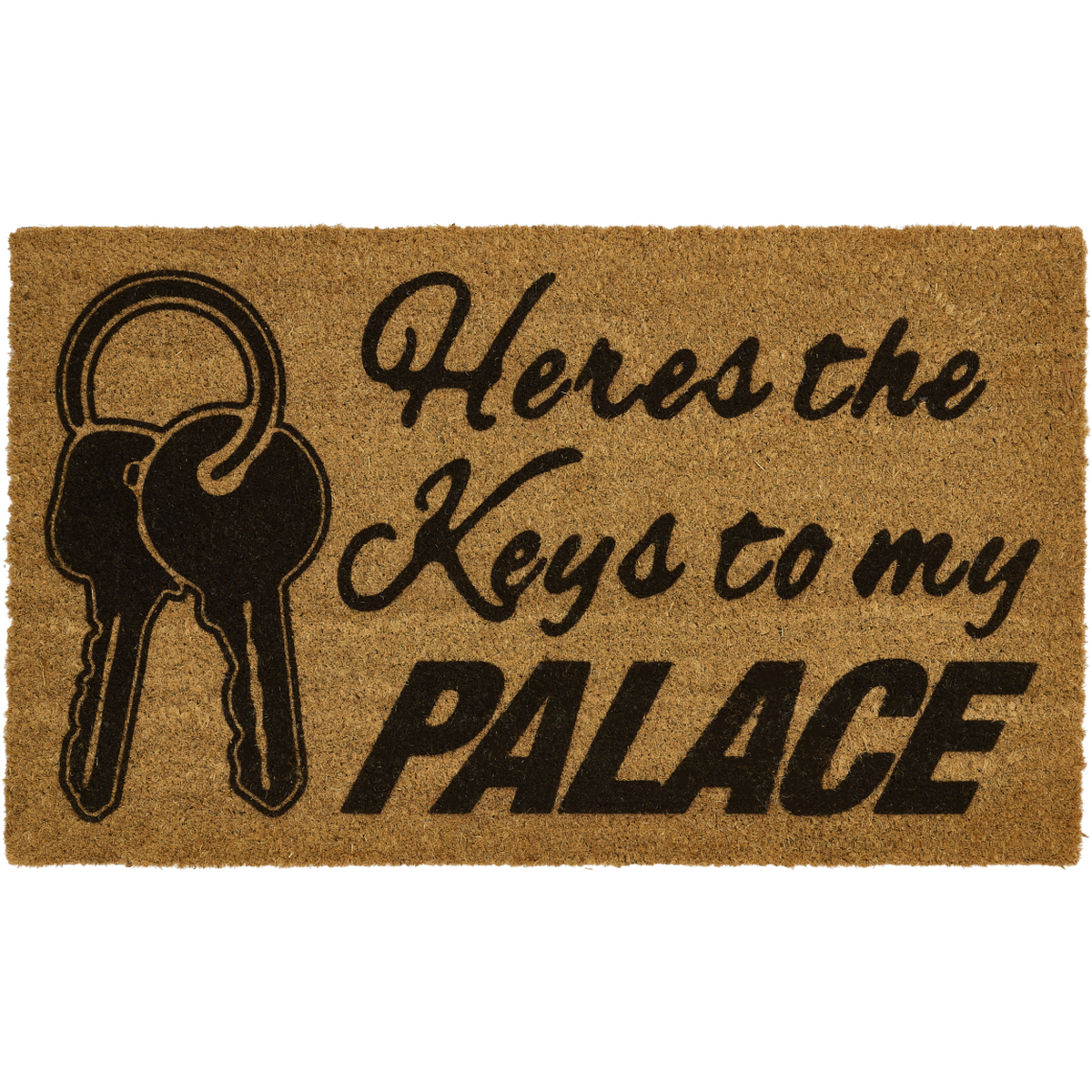 KEY TO MY PALACE DOOR MAT BROWN one color