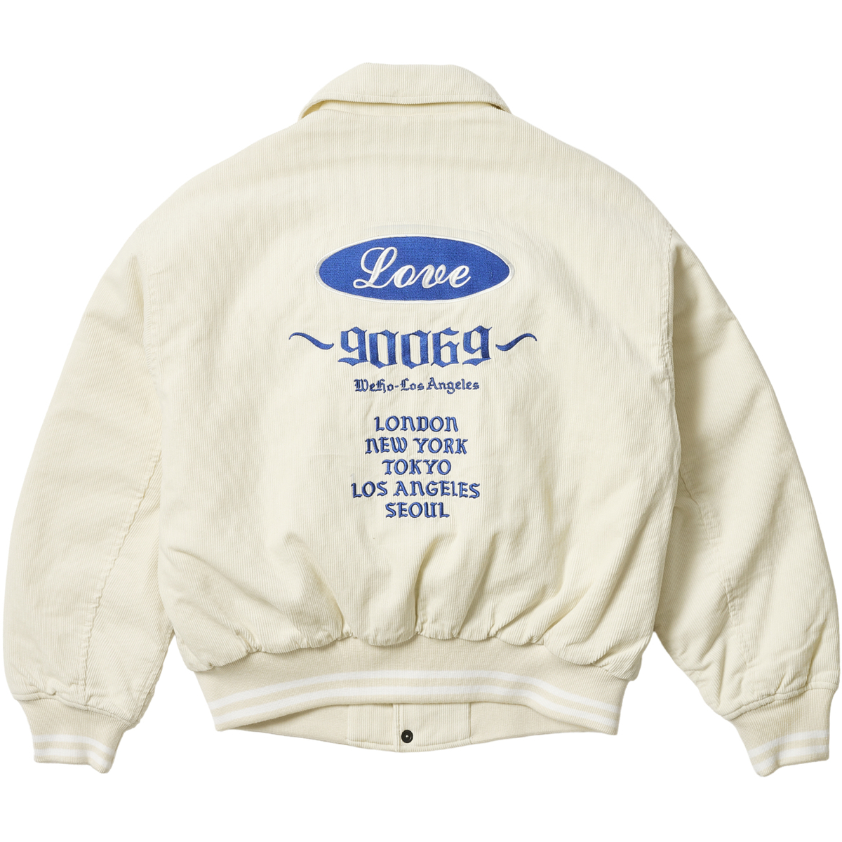 Thumbnail PALACE LOVE VARSITY JACKET SOFT WHITE one color