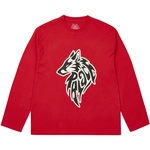 Thumbnail SKETCHY LONE WOLF LONGSLEEVE TRUEST RED one color