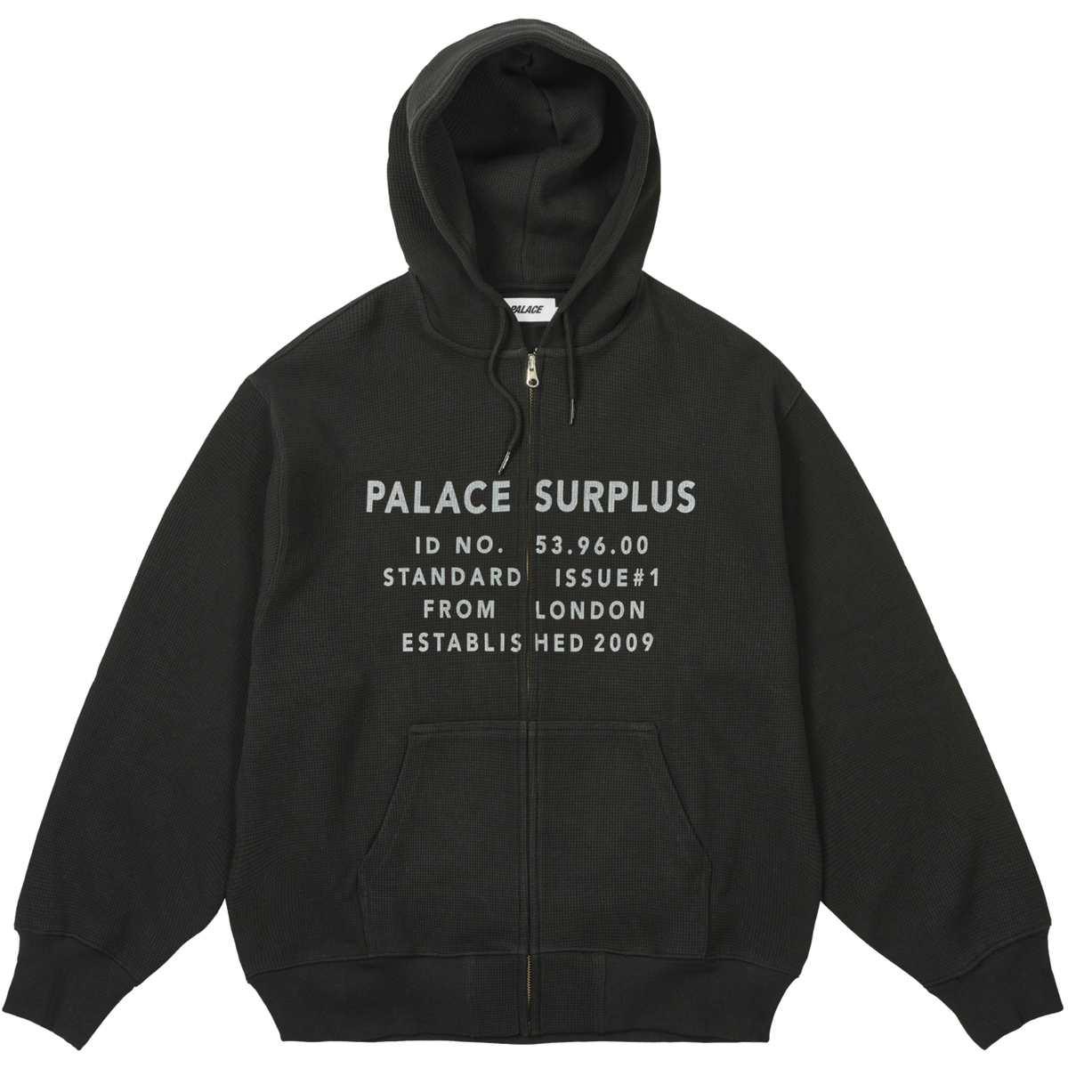 Thumbnail STAMP WAFFLE ZIP HOOD BLACK one color