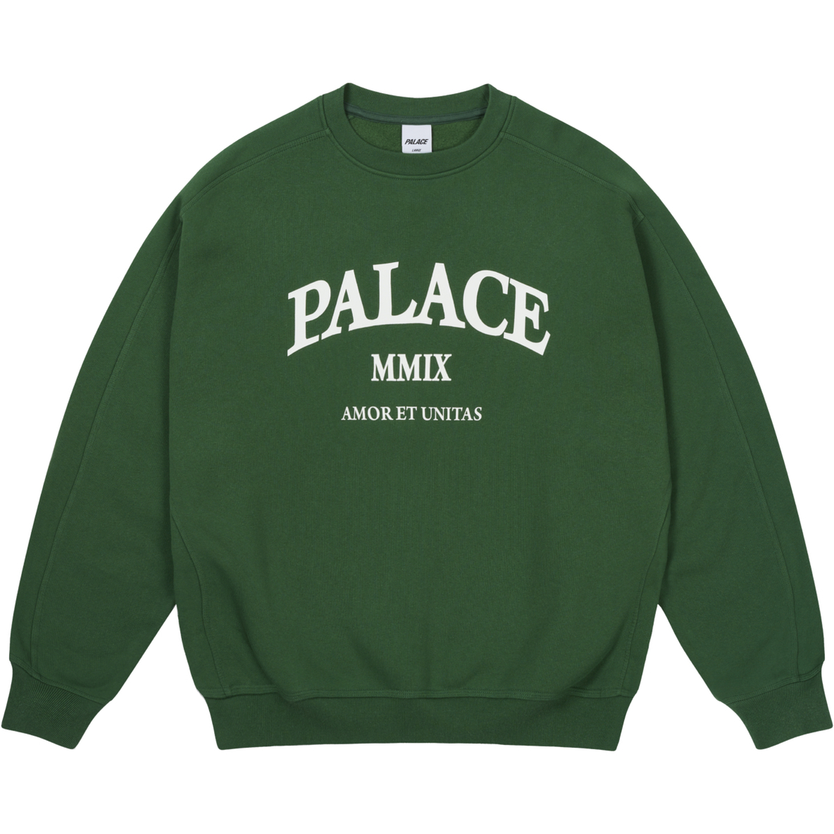 UNITAS OVERSIZED CREW RACEY GREEN one color