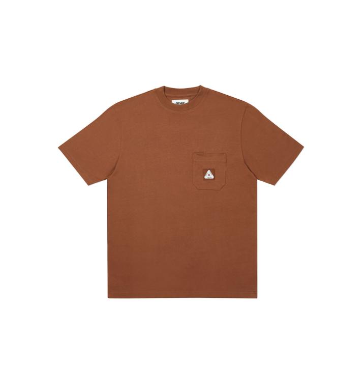 PATCH POCKET T-SHIRT BROWN one color