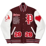 Thumbnail AS YOU LIKE IT VARSITY JACKET BURGUNDY one color
