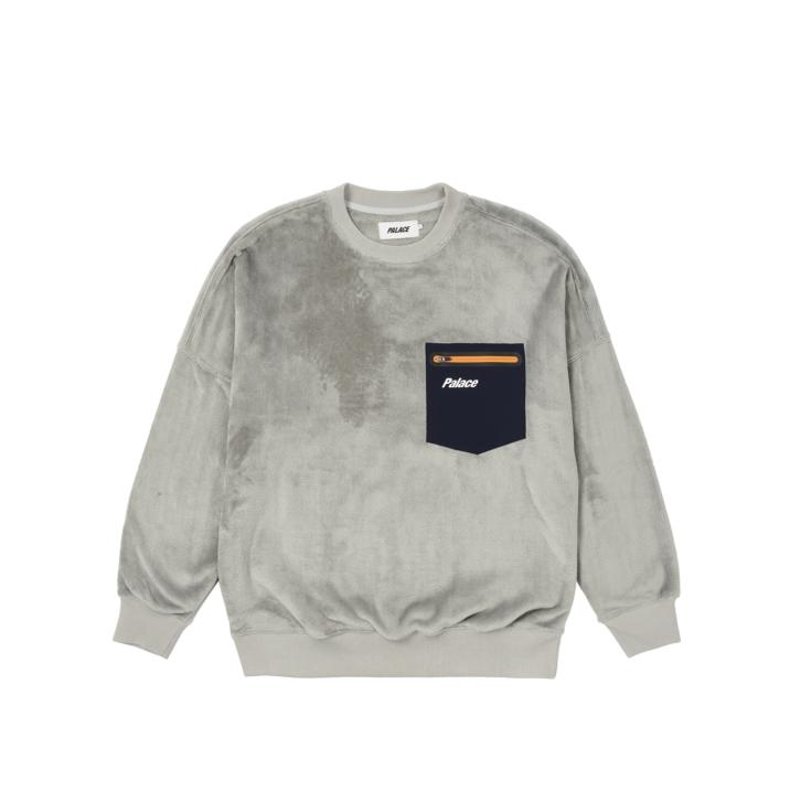 Thumbnail FLEECE POCKET DROP SHOULDER CREW MUSHROOM one color