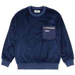 Thumbnail FLEECE POCKET DROP SHOULDER CREW BLUE one color