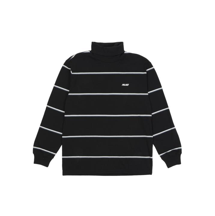 Thumbnail STRIPED TURTLENECK BLACK one color