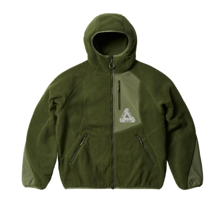 THERMA HOODED FLEECE JACKET OLIVE one color