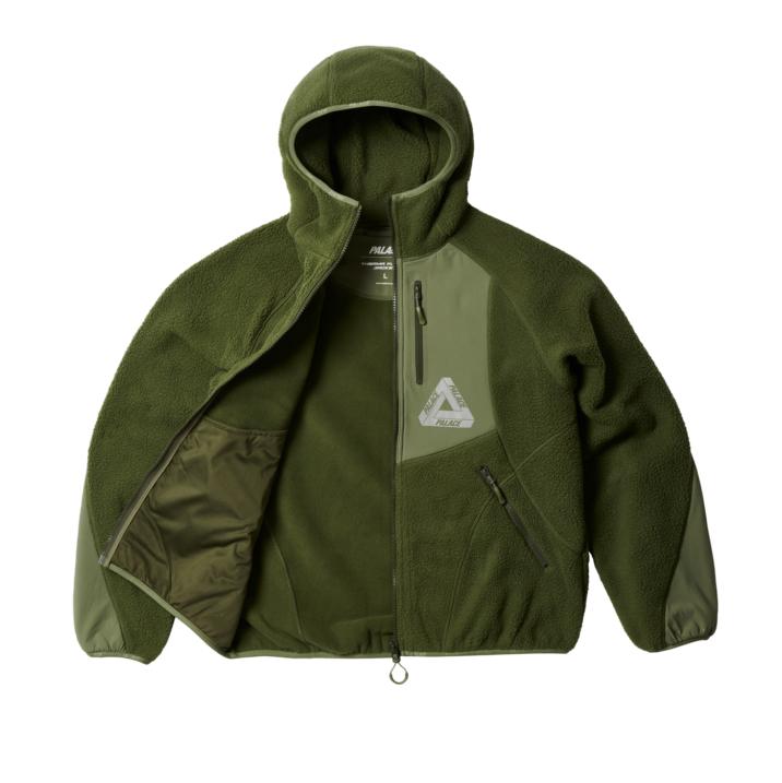 THERMA HOODED FLEECE JACKET OLIVE one color