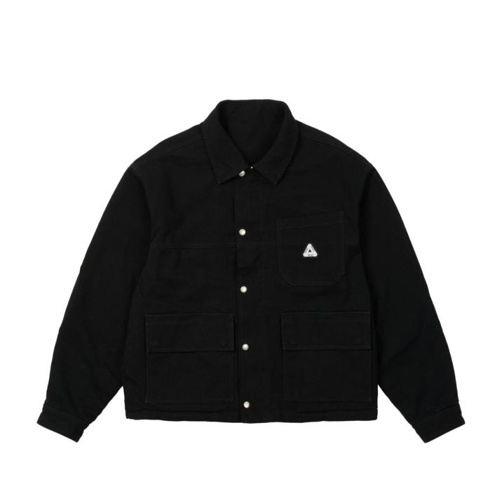 Thumbnail REVERSIBLE CANVAS FLEECE JACKET BLACK / BLACK one color