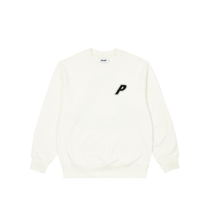 Thumbnail P-3 APPLIQUE CREW WHITE one color