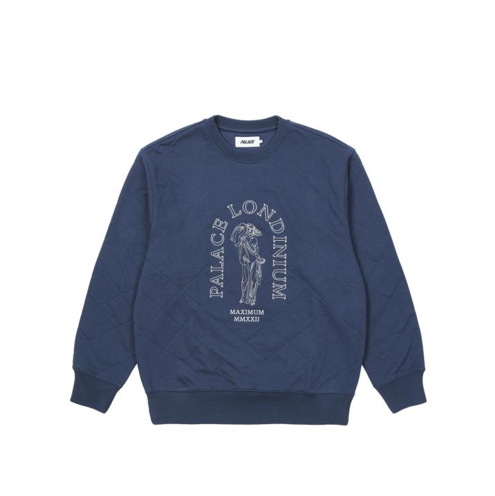 Thumbnail PALACE LONDINIUM QUILTED CREW NAVY one color
