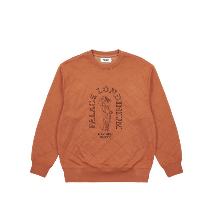 Thumbnail PALACE LONDINIUM QUILTED CREW RUST one color