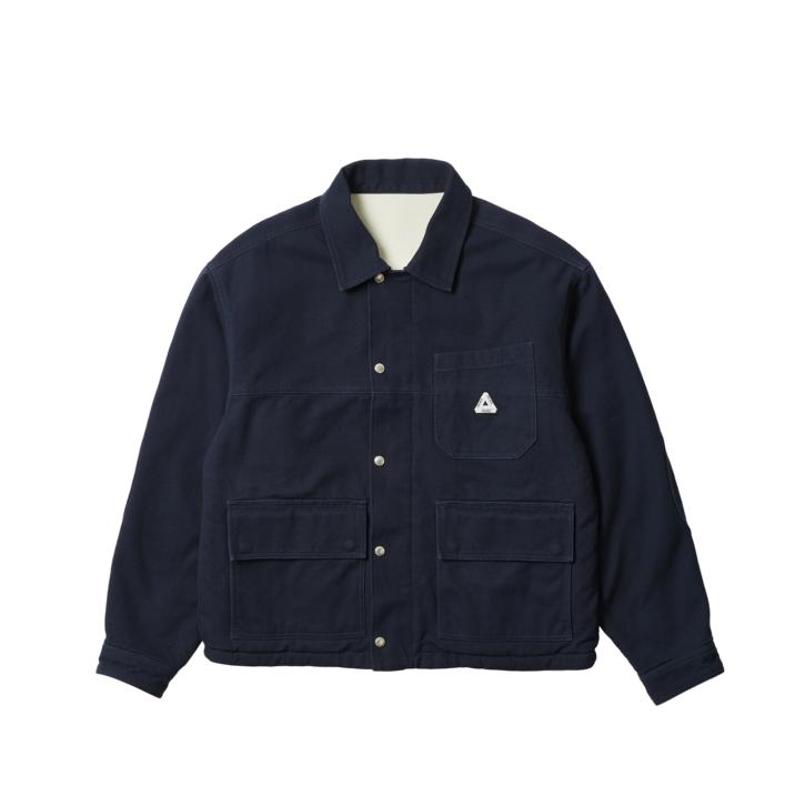 Thumbnail REVERSIBLE CANVAS FLEECE JACKET NAVY / NATURAL one color