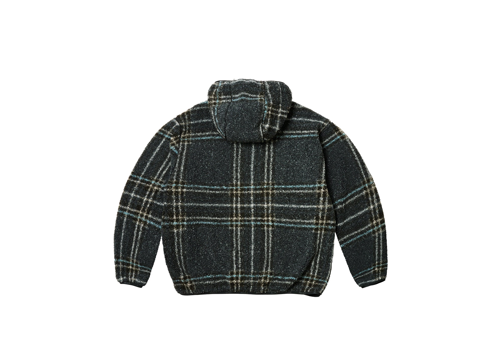 Reversible Check Fleece Jacket Black - Ultimo 2023 - Palace