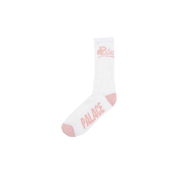 MUSCLE SOCK WHITE PINK one color