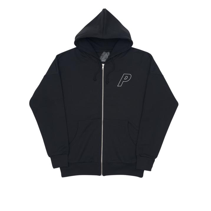 Thumbnail WAFFLE ZIP HOOD BLACK one color