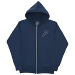 Thumbnail WAFFLE ZIP HOOD NAVY one color