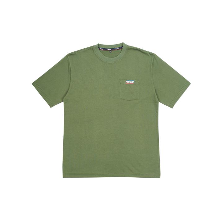 BASICALLY A POCKET T-SHIRT ARMY GREEN one color