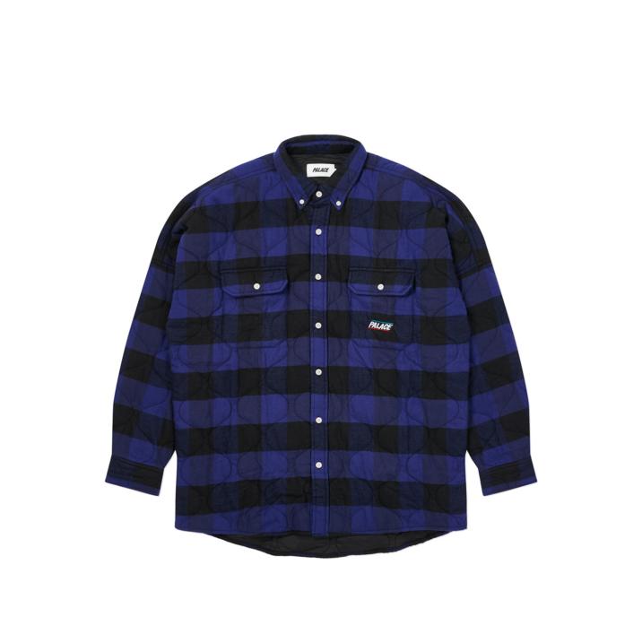 Thumbnail QUILT MIT PLAID SHIRT BLUE one color
