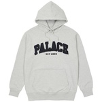 Thumbnail DROP SHOULDER DENIM APPLIQUE HOOD GREY MARL one color