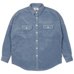 Thumbnail WASHED DROP SHOULDER CORD SHIRT DUSTY BLUE one color