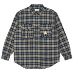 Thumbnail CARGO POCKET FLANNEL SHIRT BLUE one color