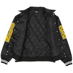 Thumbnail SATIN VARSITY JACKET BLACK one color