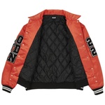 Thumbnail SATIN VARSITY JACKET ORANGE one color